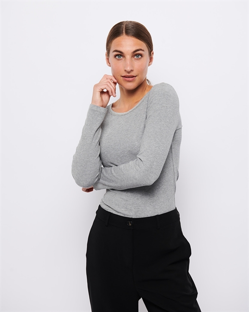 Lisa Grey Melange L/S T-shirt 